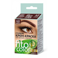 Крем-краска стойкая для бровей и ресниц Фито Косметик Fito color, цвет горький шоколад (на 2 применения), 2х2 мл Крем-краска стойкая для бровей и ресниц Фито Косметик Fito color, цвет горький шоколад (на 2 применения), 2х2 мл