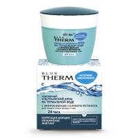 Крем для лица и кожи вокруг глаз 24 часа Витэкс Blue therm на термальной воде с микросферами голубого ретинола 45 мл