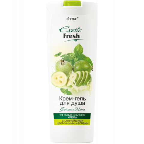 Крем-гель для душа Витекс Exotic Fresh Фейхоа и Мята 500 мл 0,58 кг Крем-гель для душа Витекс Exotic Fresh Фейхоа и Мята 500 мл 0,58 кг